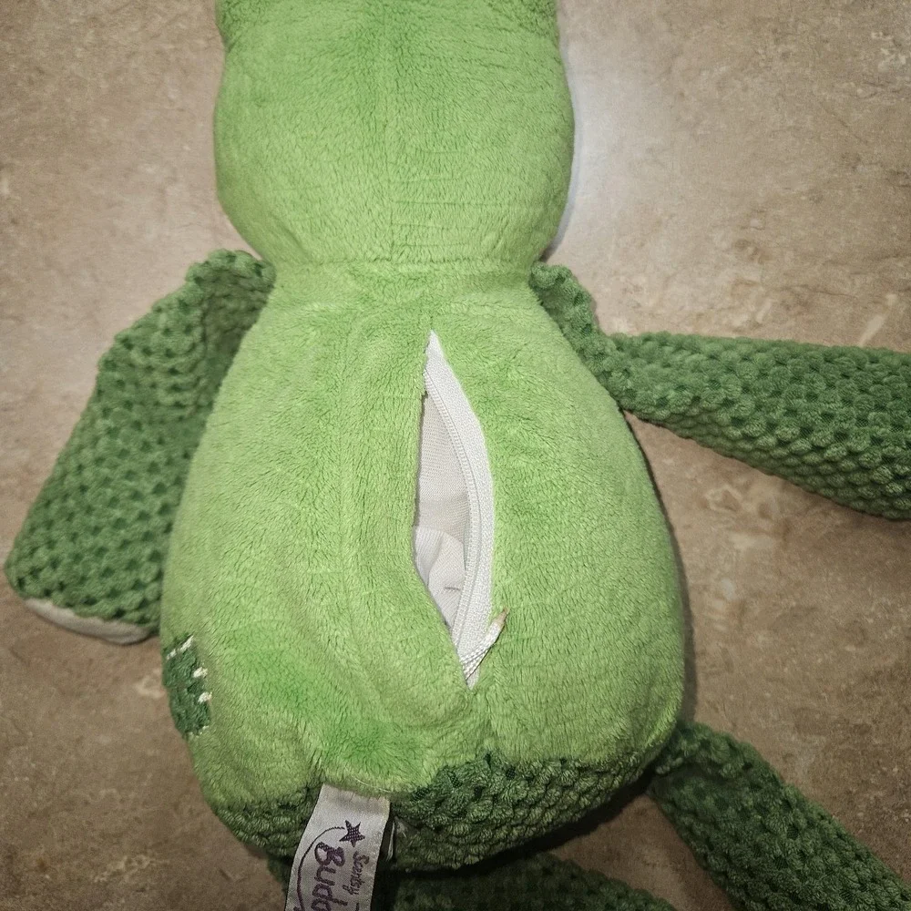 Scentsy Buddy Ribbert Frog Plush Stuffed Animal Soft Toy Zipper Back‎ 16